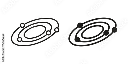 Space icon concept. Silhouette, glyph symbol. Isolated design.