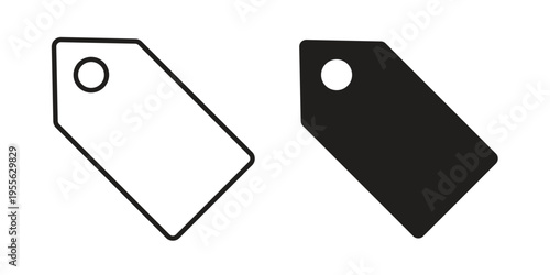 Tag icon concept. Silhouette, glyph symbol. Isolated design.