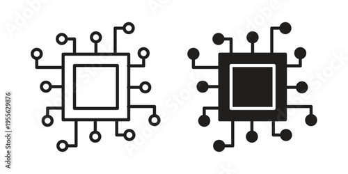 Technology icon concept. Silhouette, glyph symbol. Isolated design.