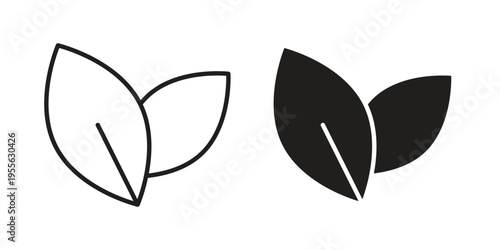 Vegan icon concept. Silhouette, glyph symbol. Isolated design.