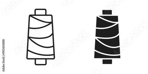 Yarn icon concept. Silhouette, glyph symbol. Isolated design.