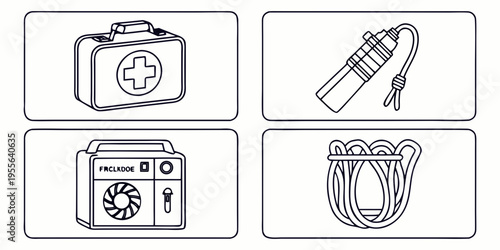 Emergency Kit first aid kit flashlight rope generator