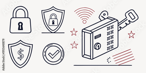 Security and safety with locks and shields protection