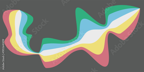 Disability Pride Month. Color stripes representing a form of impairment. vector dynamic flag disability pride month. background modern