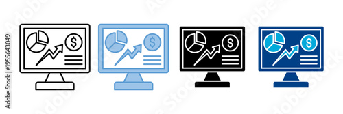 Profit Icon Set Multiple Style Collection