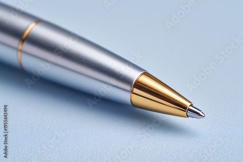 Close-up of a metallic pen