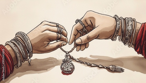 Colorful portrayal of the cherished bond celebrated during Raksha Bandhan.