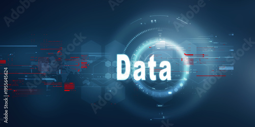 2d illustration data security concept