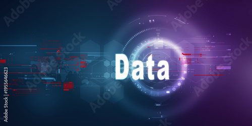 2d illustration data security concept