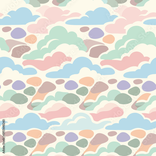 seamless background with clouds