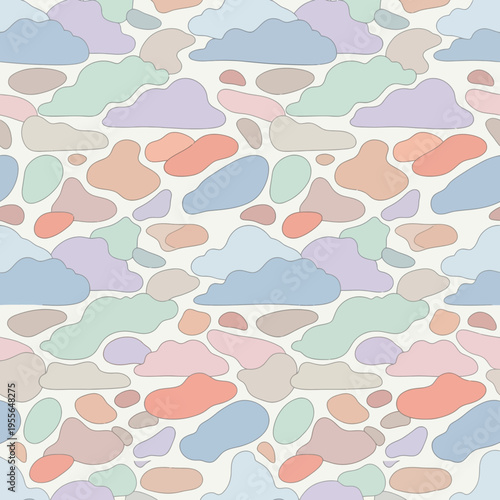 seamless pattern with pink and white hearts