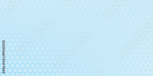 Abstract blue and white hexagon background. Futuristic digital hi-technology banner. Healthcare background. Vector