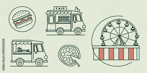 Food Truck and Fair Food pizza hamburger