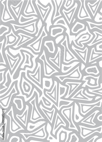 Abstract geometric pattern featuring interconnected grey lines on a clean white background design Vector, illustration