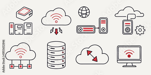 Cloud computing and data storage server database