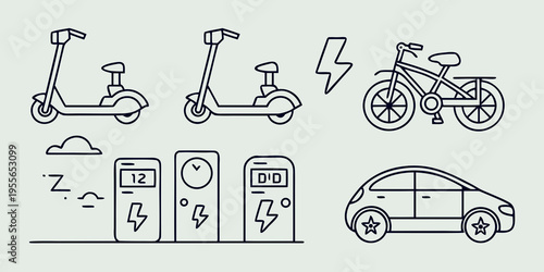 Line of transportation and electric vehicles line transportation scooters bicycle