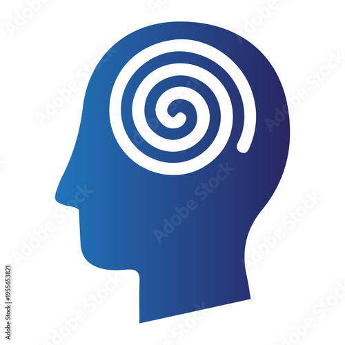 The brain shows a swirling emotional reaction in a human head