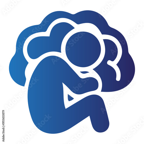 A person reacts emotionally with brain waves showing emotional reaction.