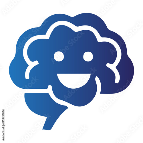 A smiling brain with a speech bubble shows Brain and Emotional Reaction