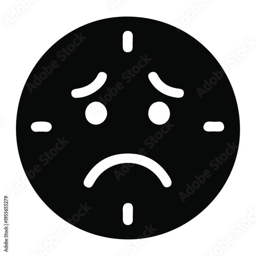 A frowning face expresses a Brain and Emotional Reaction of sadness and discomfort.