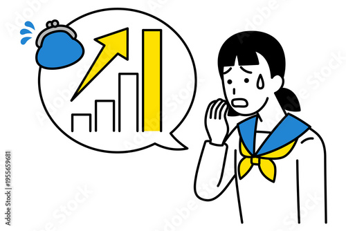 物価高騰で動揺する女子学生