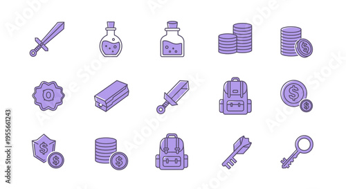 Collection of industrial tools icons.