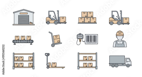 Industrial warehouse storage and delivery.