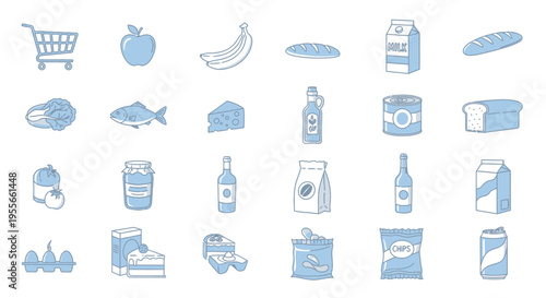 Various Food and Household Grocery Items.