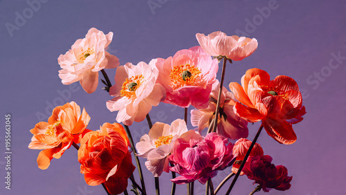 Bouquet de fleurs en gros plan
