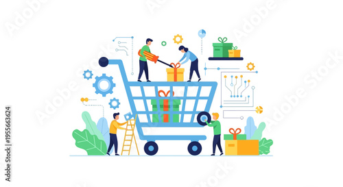 E-commerce Business Setup & Optimization: Team Building Online Shopping Cart with Gifts, Digital Marketing Strategy