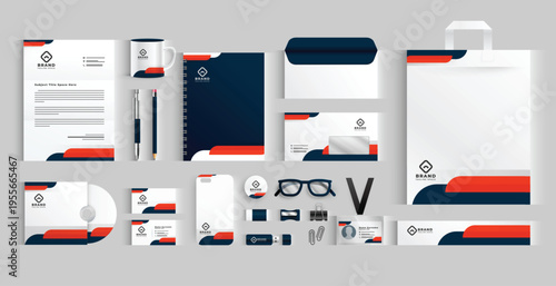 modern professional business stationery template in collection