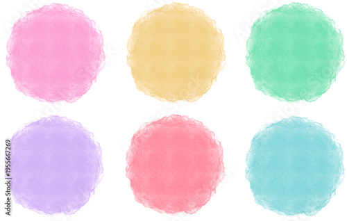 set of colorful design circles 