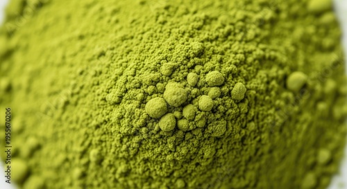 Vibrant Green Matcha Powder Close-Up.