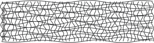 Black and white abstract distorted grid pattern, ideal for modern design or artistic projects.