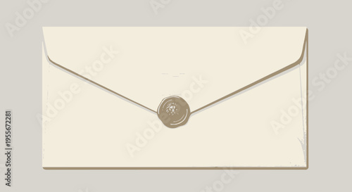 Closeup of sealed white envelope.
