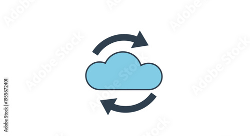Cloud icon with circular arrows.