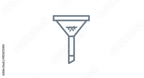 Simple line drawing of a funnel.