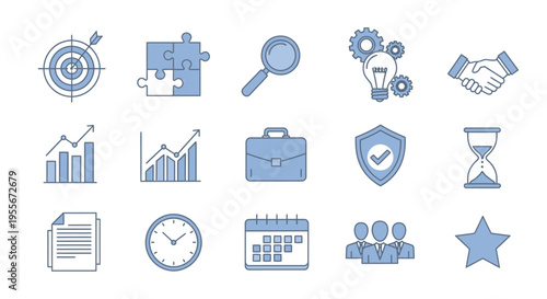 Business icons set for corporate design.