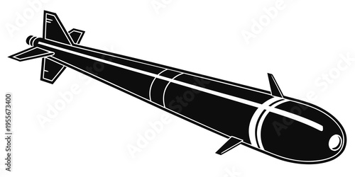 A black and white drawing of a bomb
