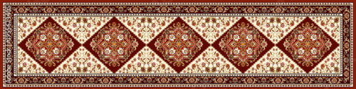 Luxury Red Persian Carpet Pattern with Floral Ornamental Design