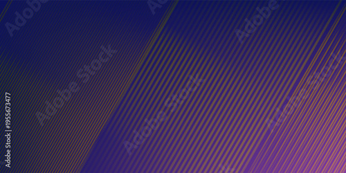 Abstract Diagonal Striped Gradient Background in Purple and Blue With Gold Accent Lines for Design