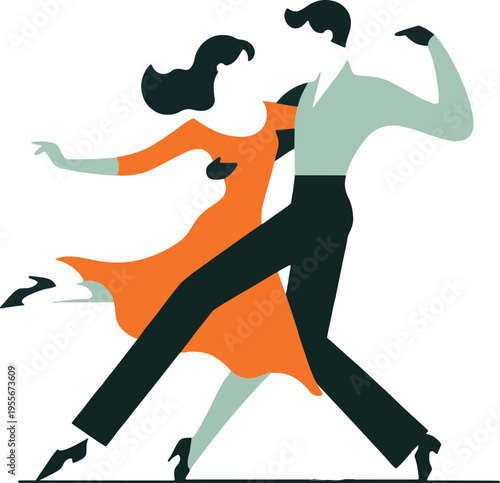 Couple Dancing Tango dance movement