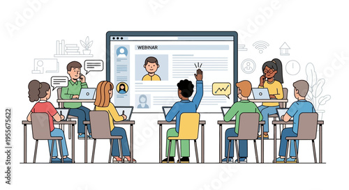 Students in a classroom setting.