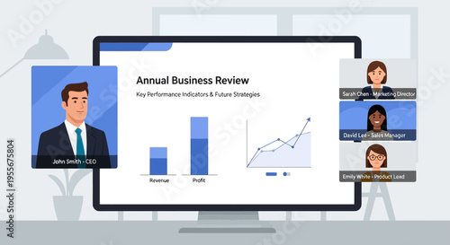 Businessman on Video Conference Call.