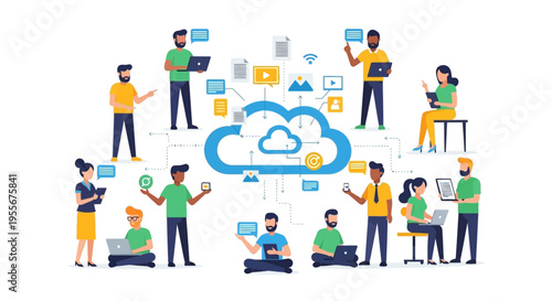 People Working With Cloud Technology.