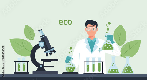 Scientist working in laboratory setting.