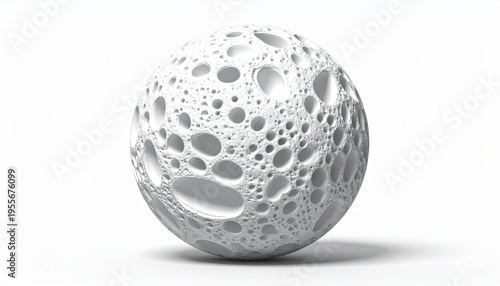 Wallpaper Mural Porous White Sphere – Geometric Design Visuals Torontodigital.ca