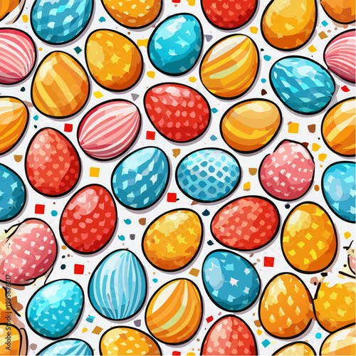 Modernes nahtloses Muster mit Ostereiern