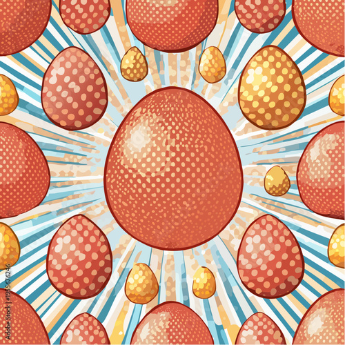 Modernes nahtloses Muster mit Ostereiern