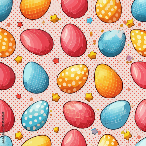 Modernes nahtloses Muster mit Ostereiern